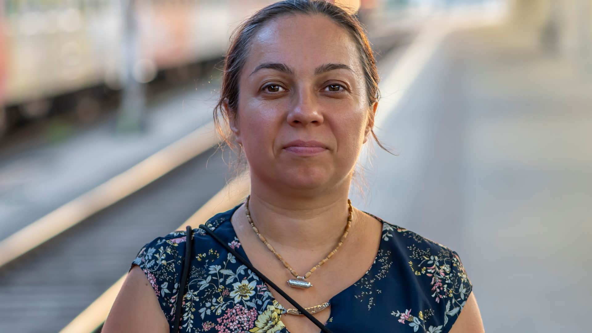 smart woman standing outside