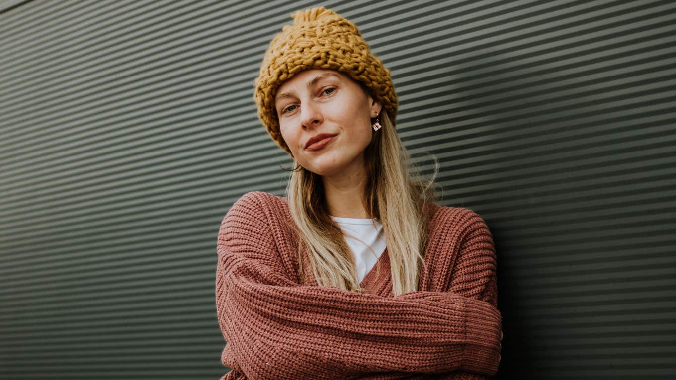 intelligent woman with common sense smiling