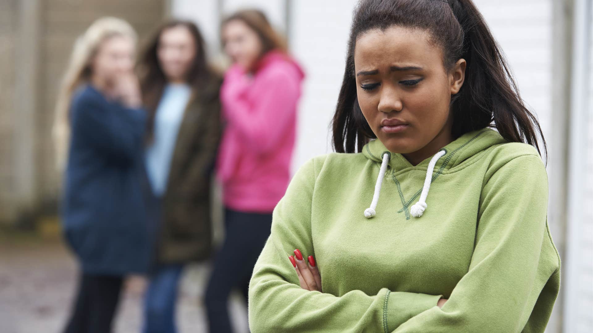 socially anxious girl being ostracized by peers