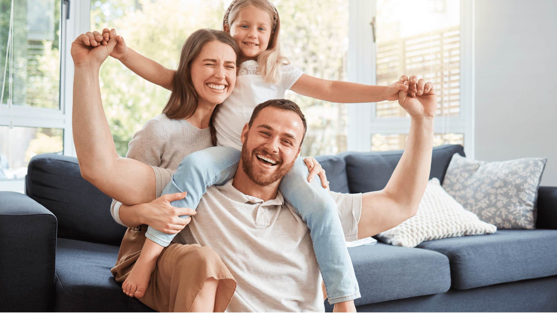 happy smiling family