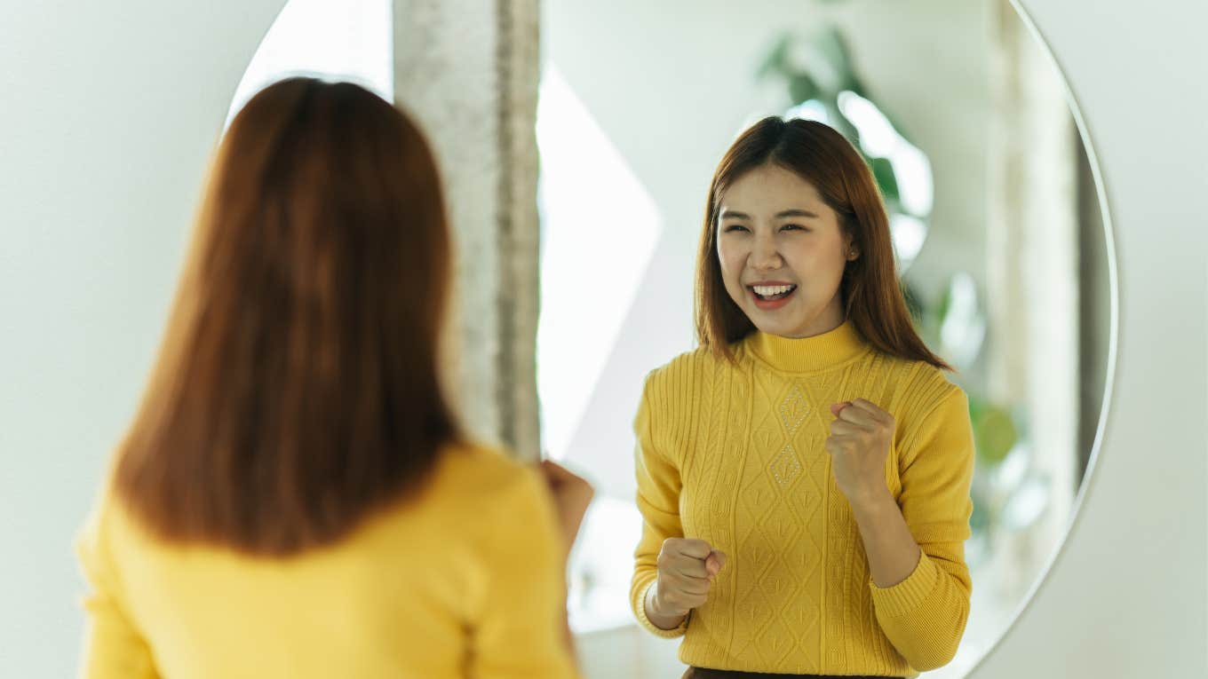 Woman talking to herself out loud is better off than the average person