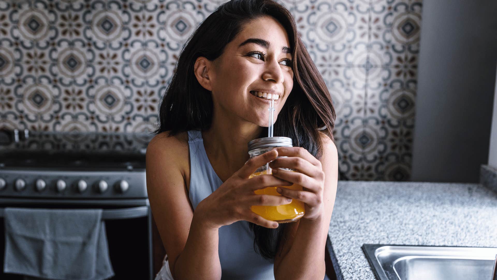 woman drinking