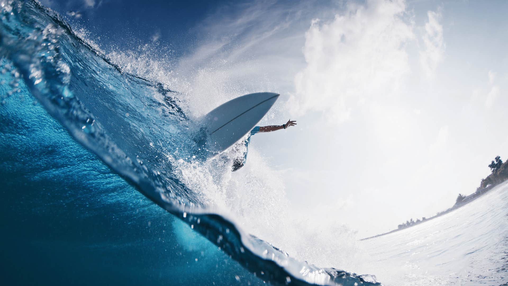 man surfing