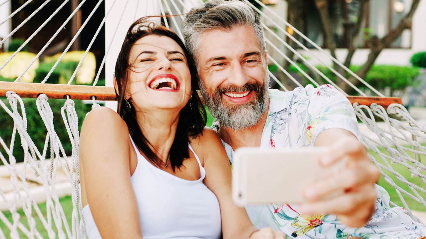 Couple in a truly blissful marriage.