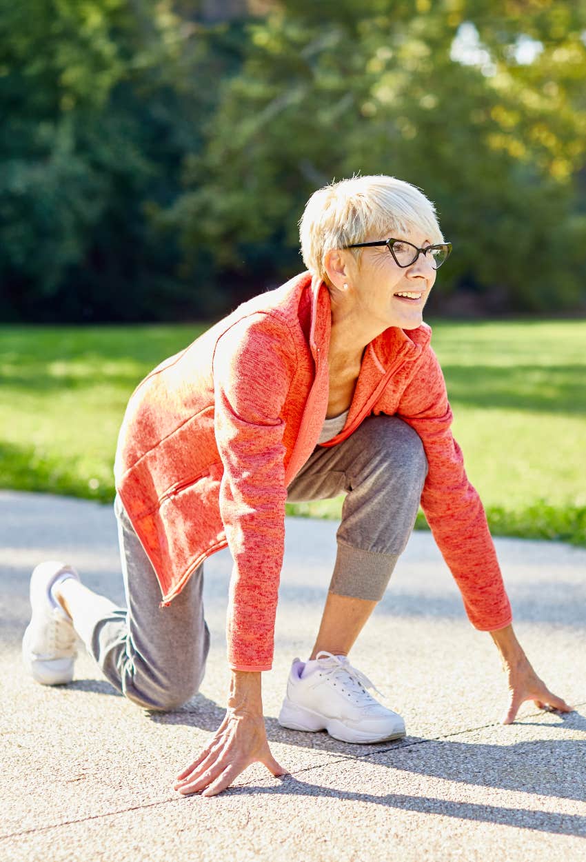 Senior woman ready to exercise zone 5