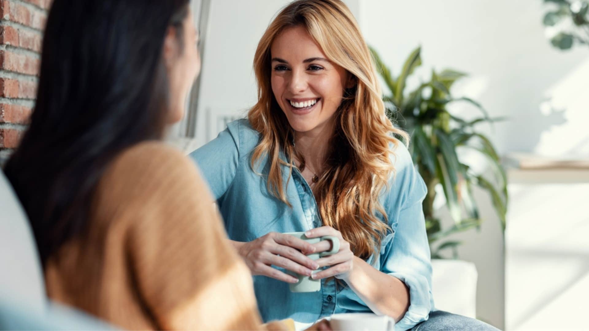 women having conversation