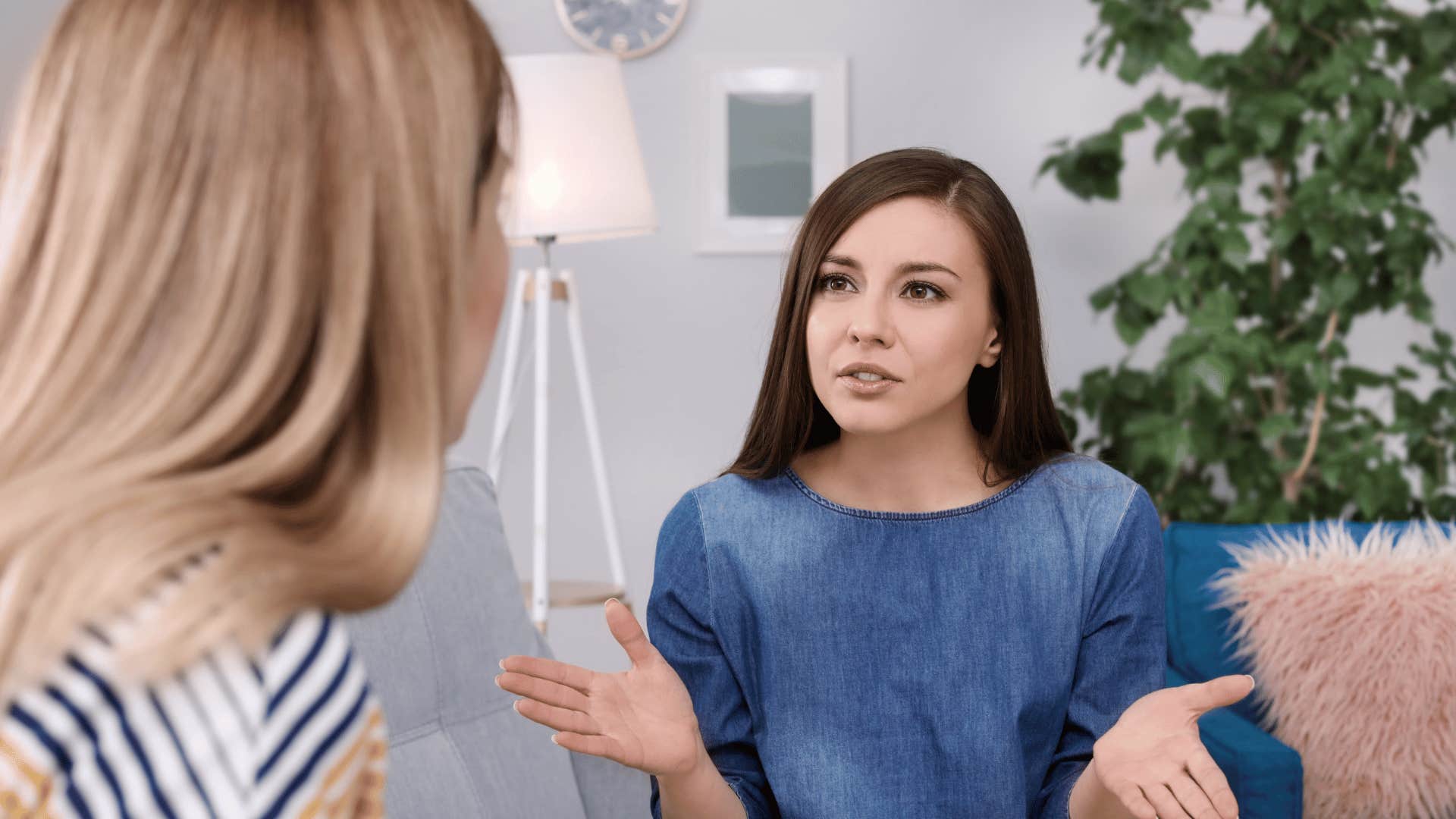 woman talking over friend