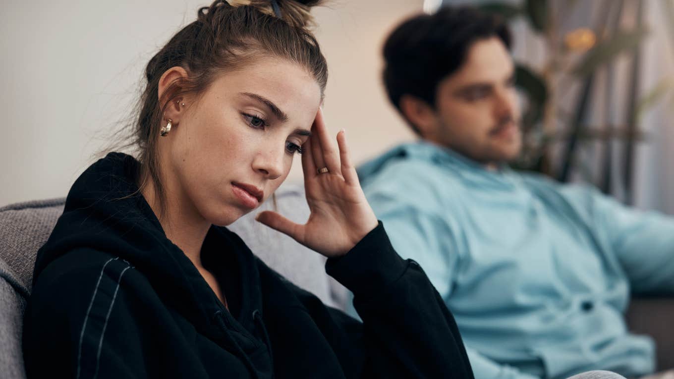 woman feeling disrespected by man