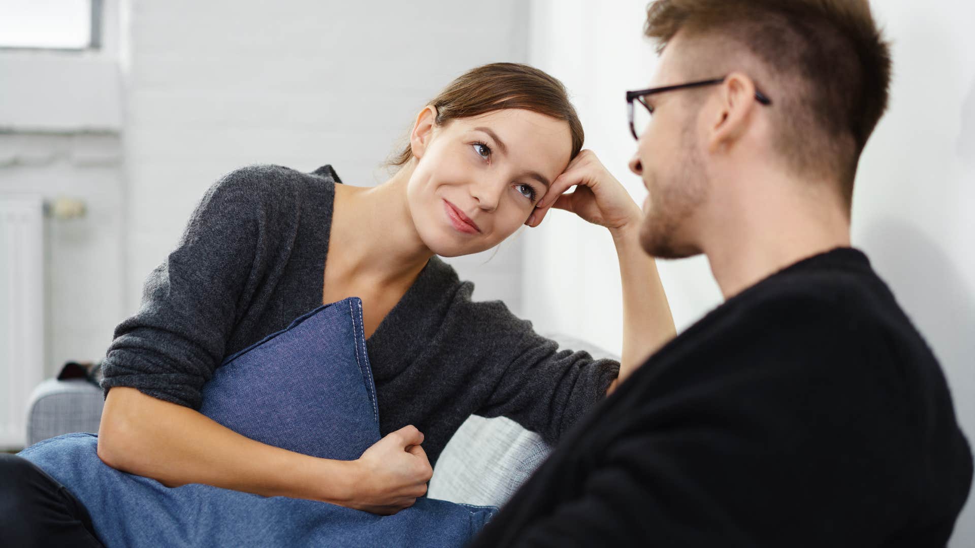 woman acting charming