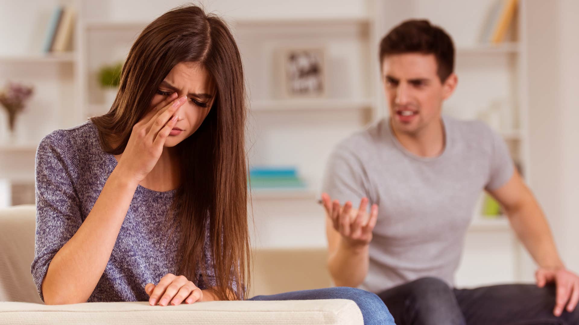 man hurting feelings of woman he doesn't care about