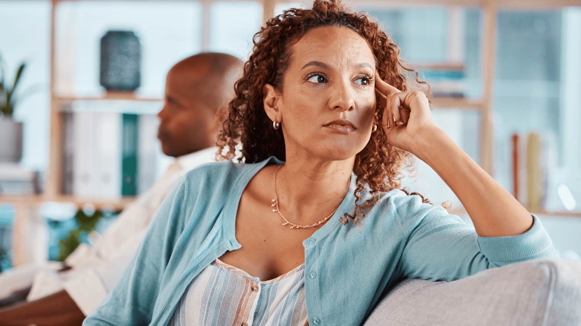 upset woman thinking about man ignoring her boundaries