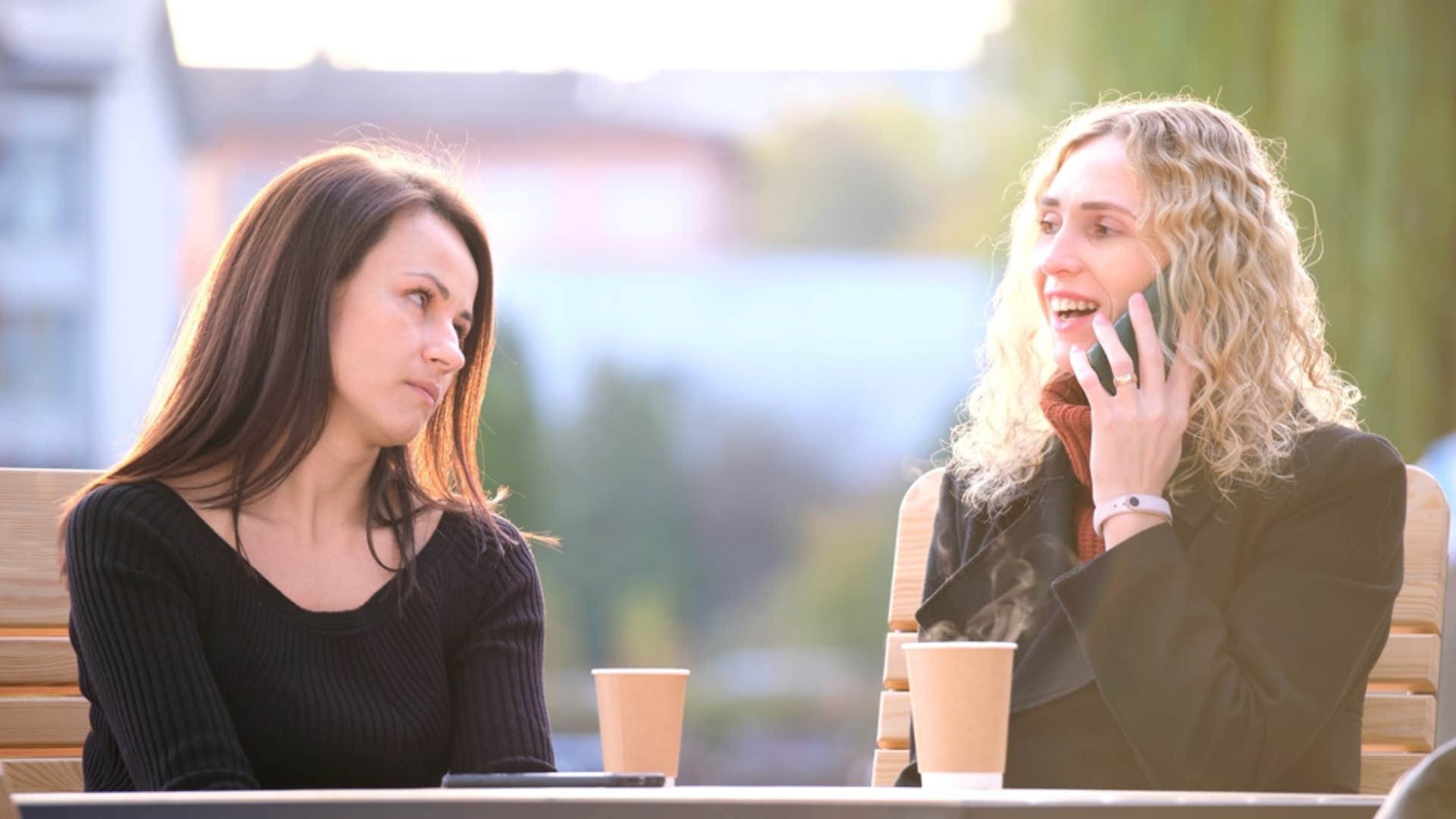 woman making conversation about herself 