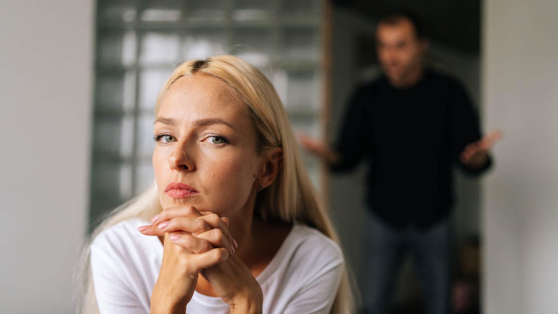 woman upset with husband for forgetting important date