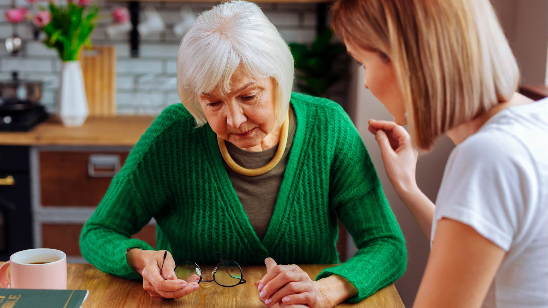 woman talking to her older mentor