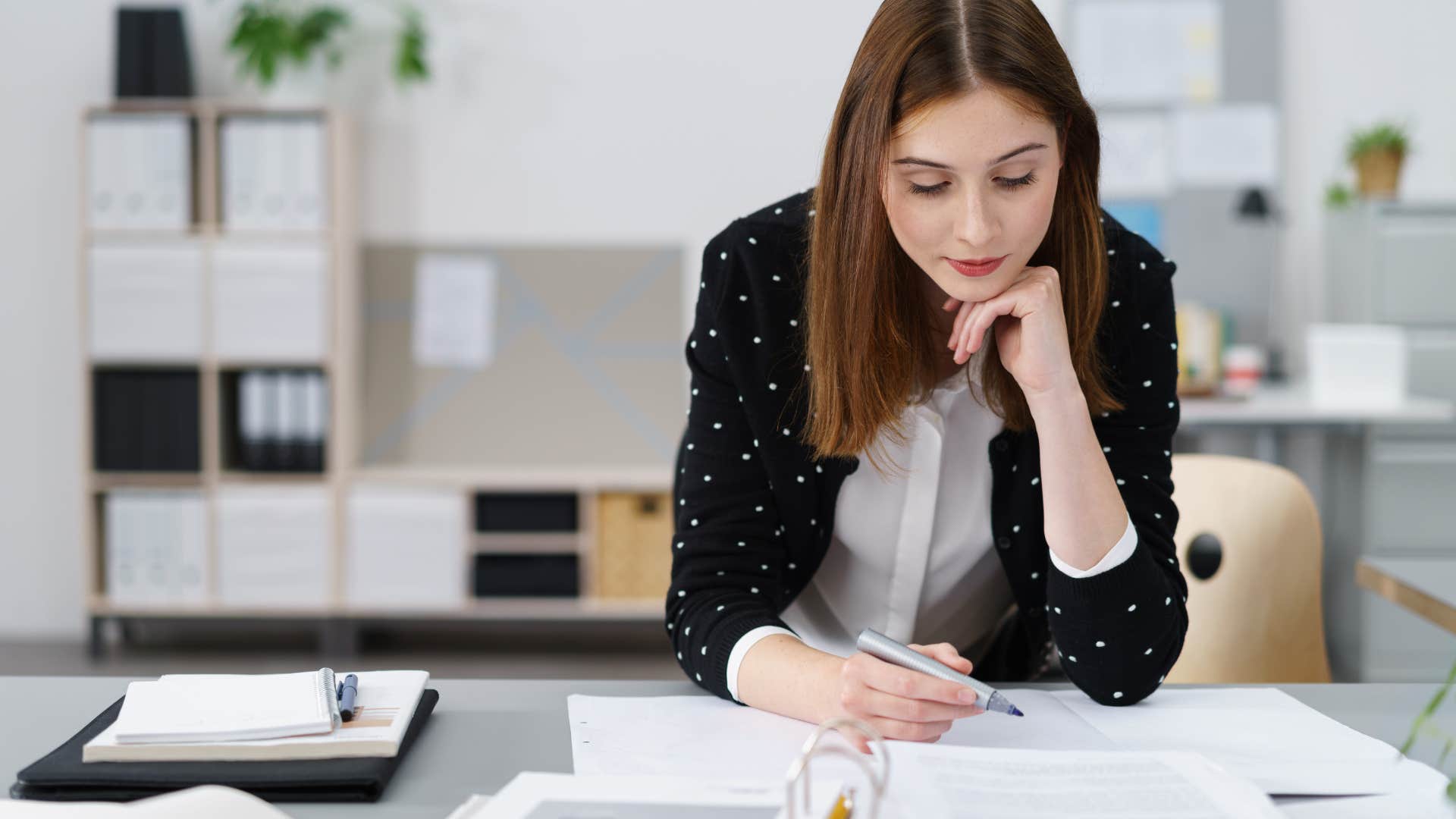 woman working