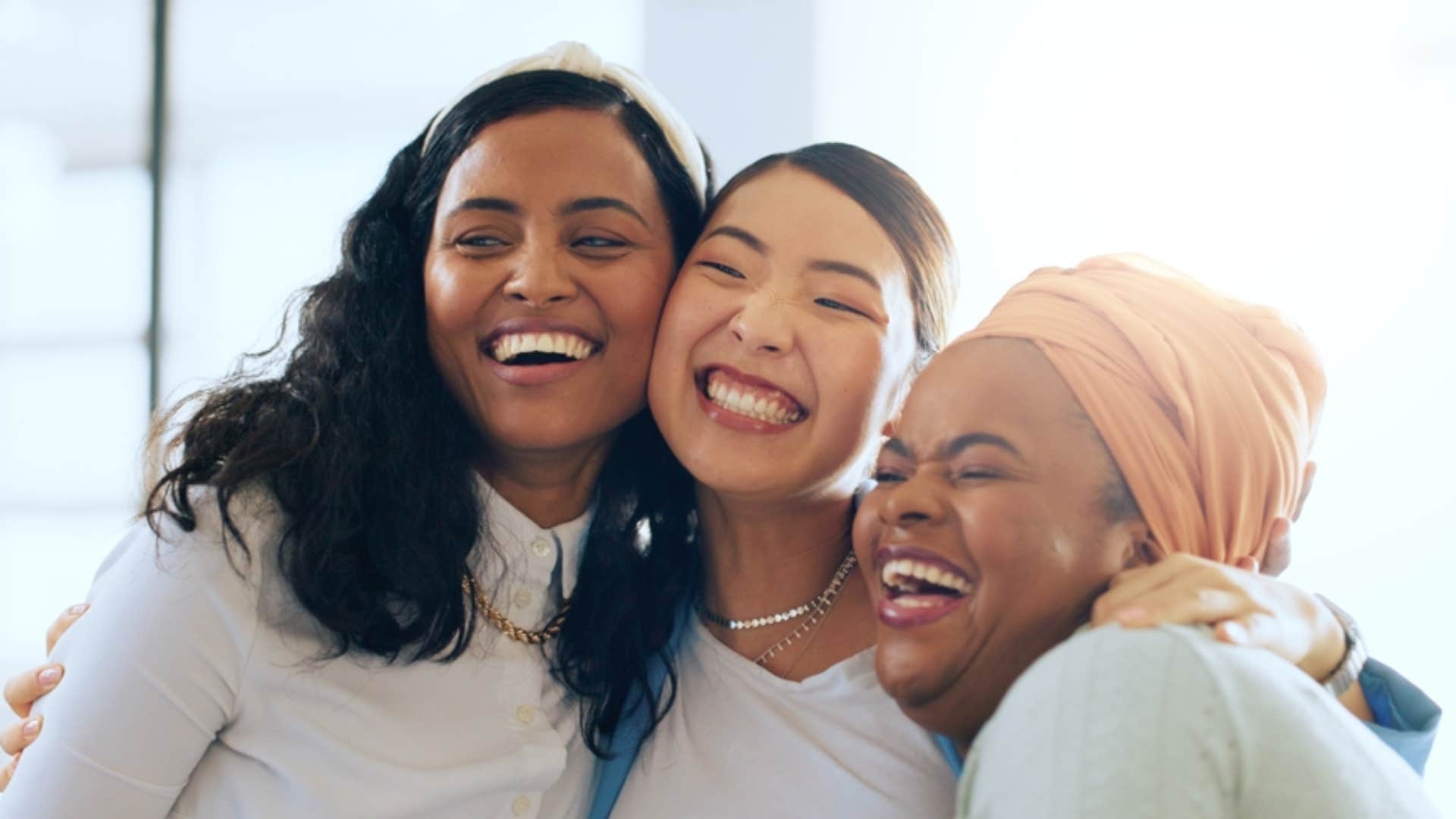 group of women celebrating each other