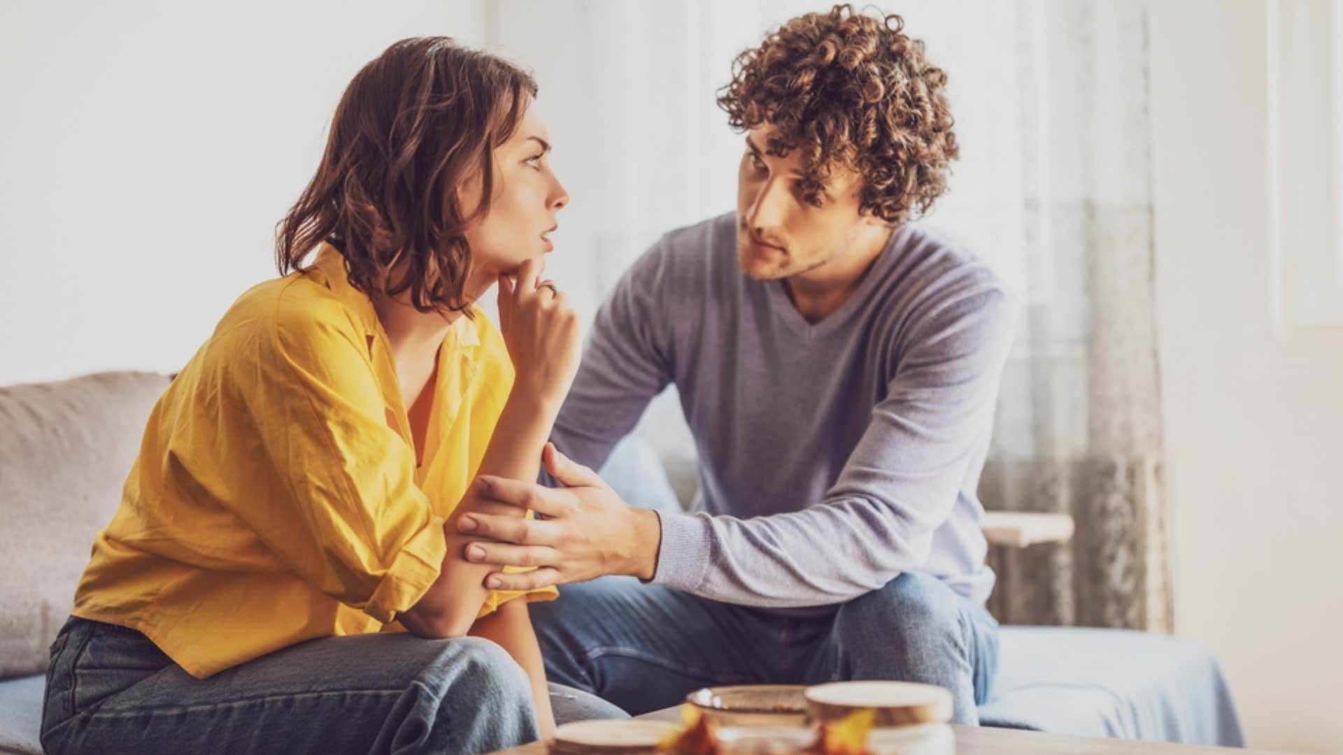 man staying calm during argument