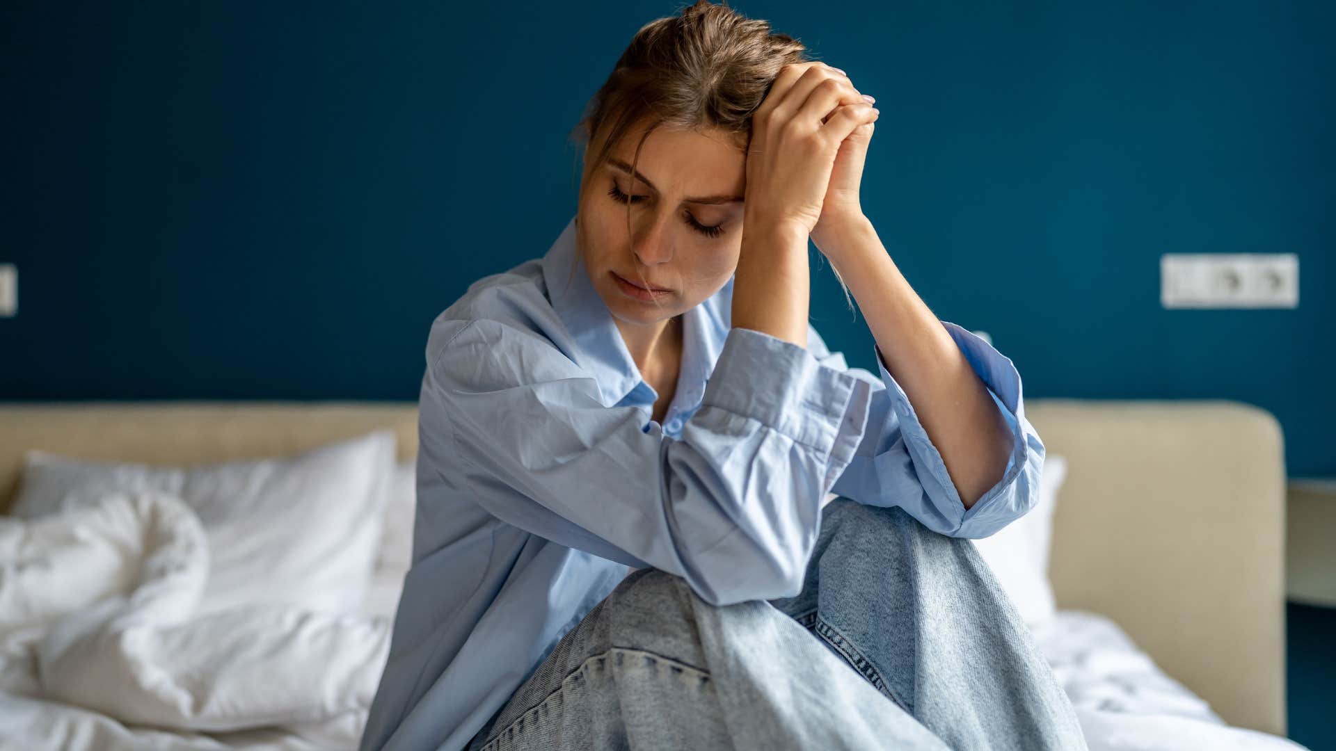 isolated woman at home