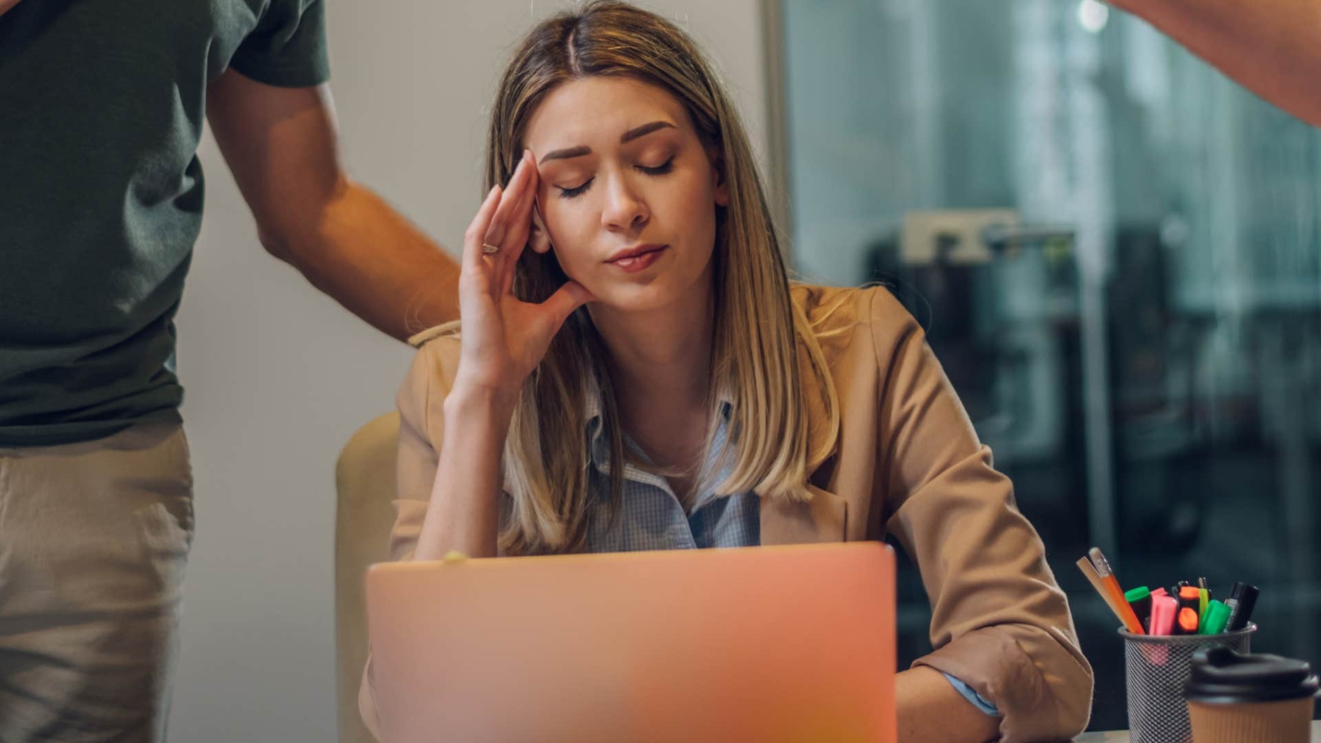 intelligent woman stressed out