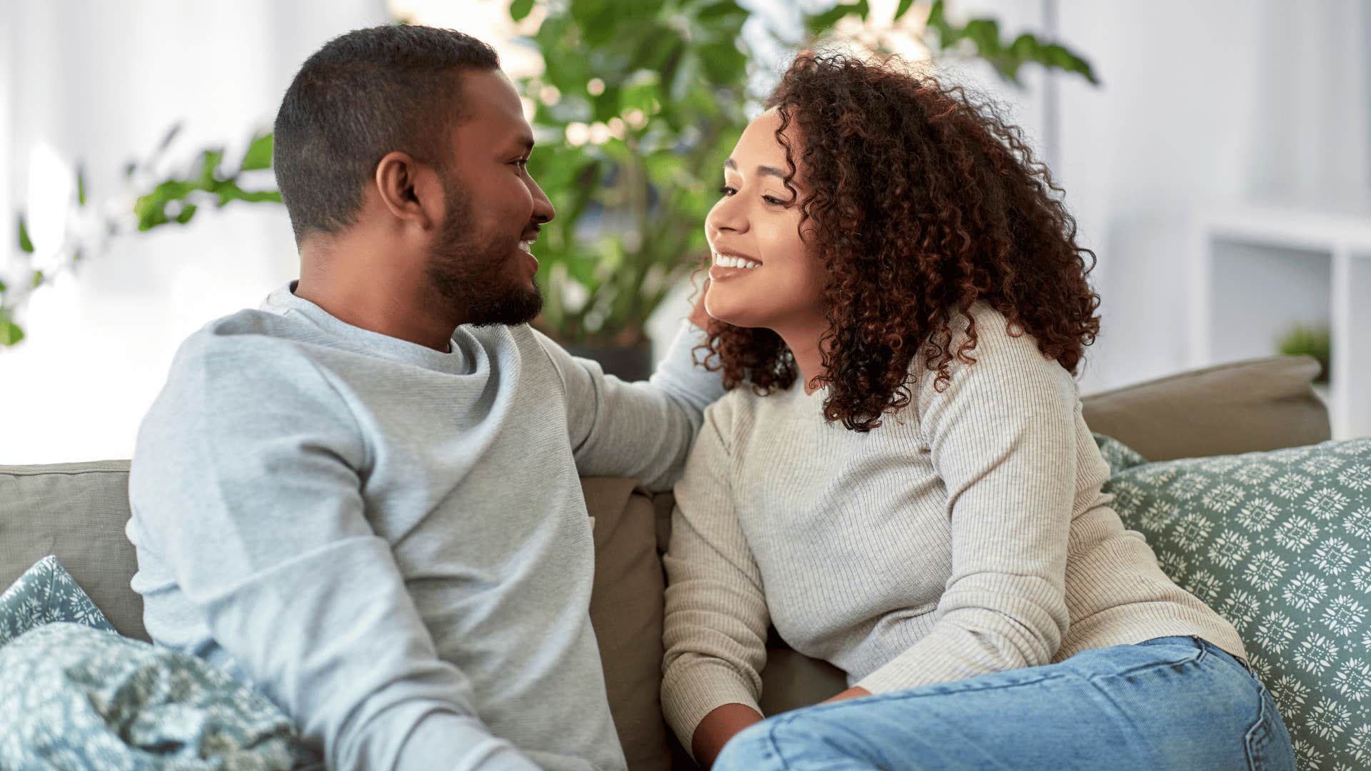 couple relaxed in each other's presence