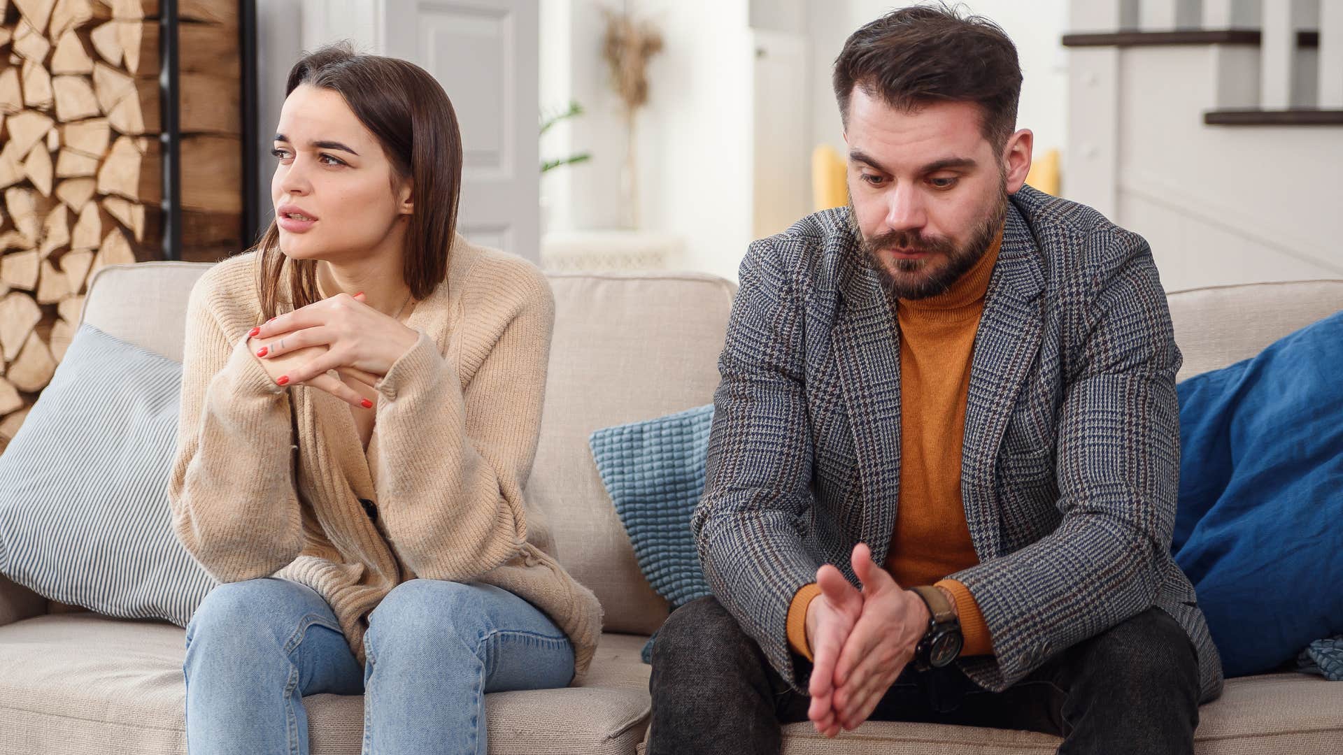 nervous fidgeting couple