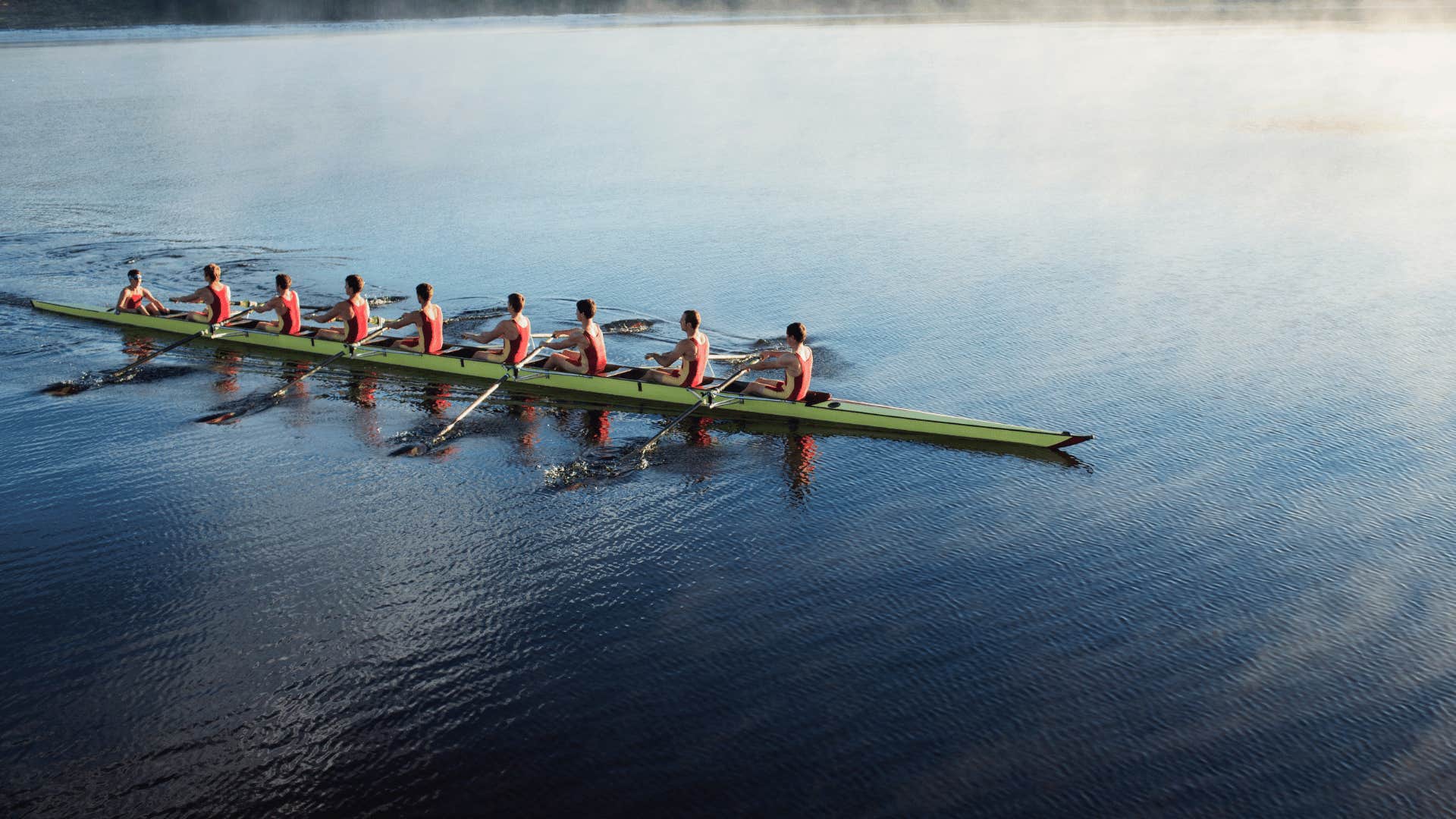 people rowing