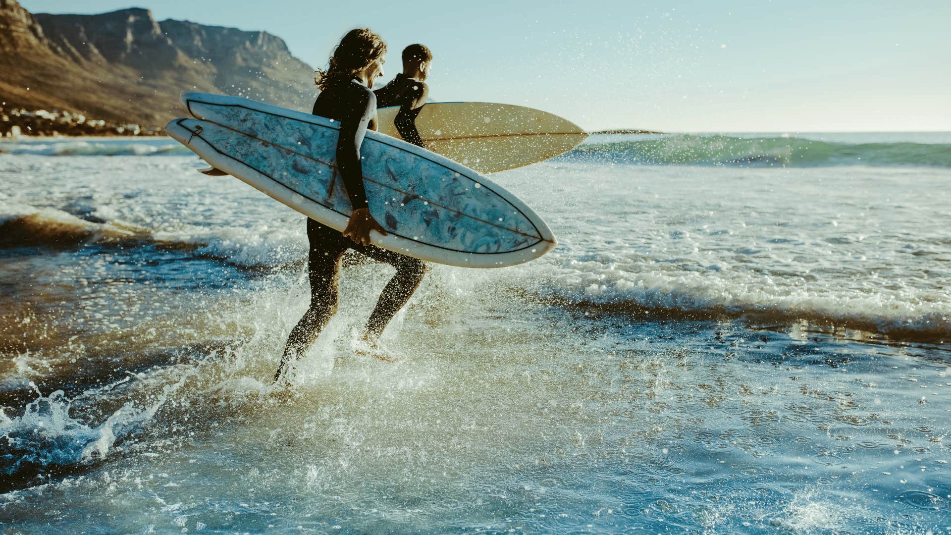 men surfing