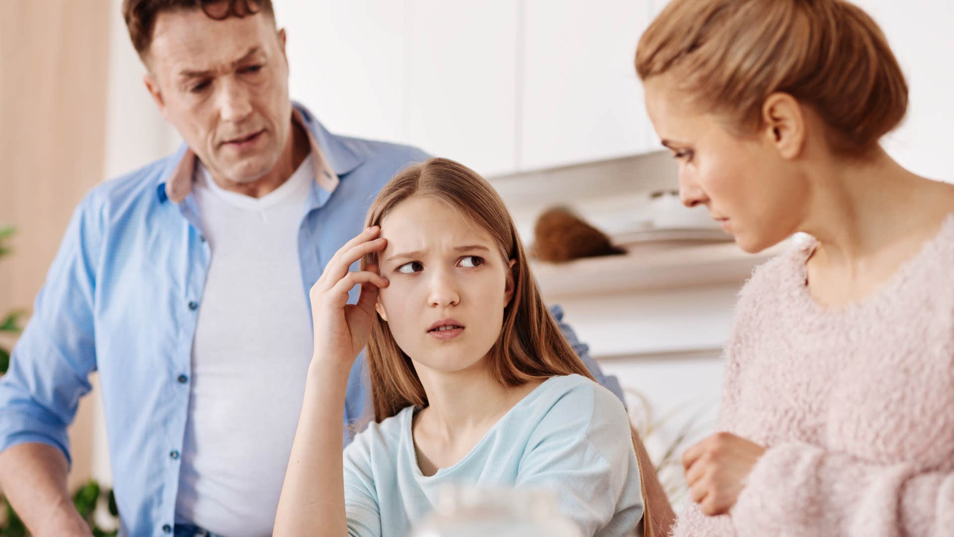 stressed daughter feeling invalidated by parents