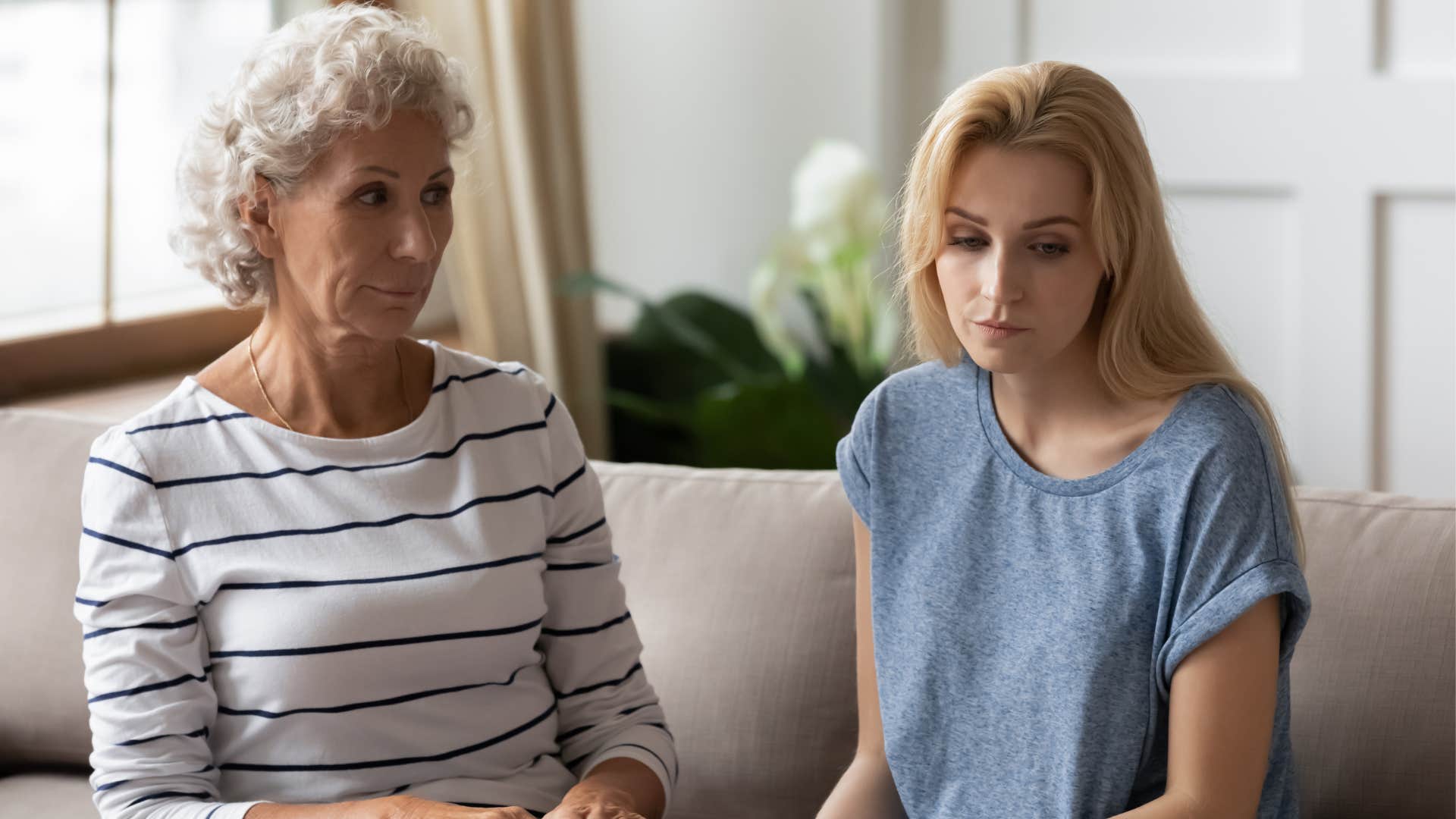 daughter thinking after tense conversation with mother