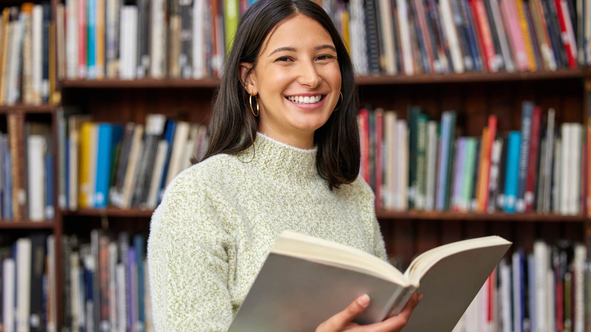 young woman wearing turtleneck