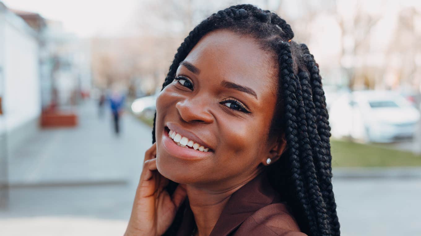 successful young woman smiling