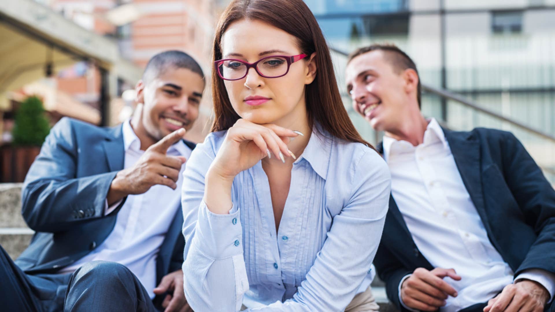 woman left out of conversation