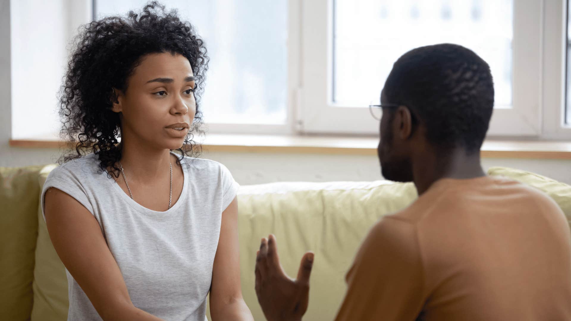 Woman feels pressured talking to man