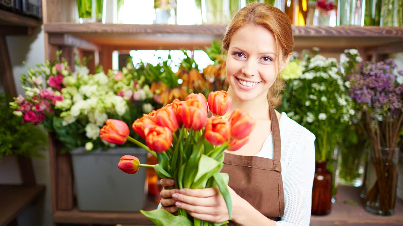 Business owner who was asked by internet florist to change her logo