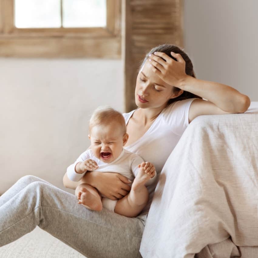 woman struggling in motherhood 