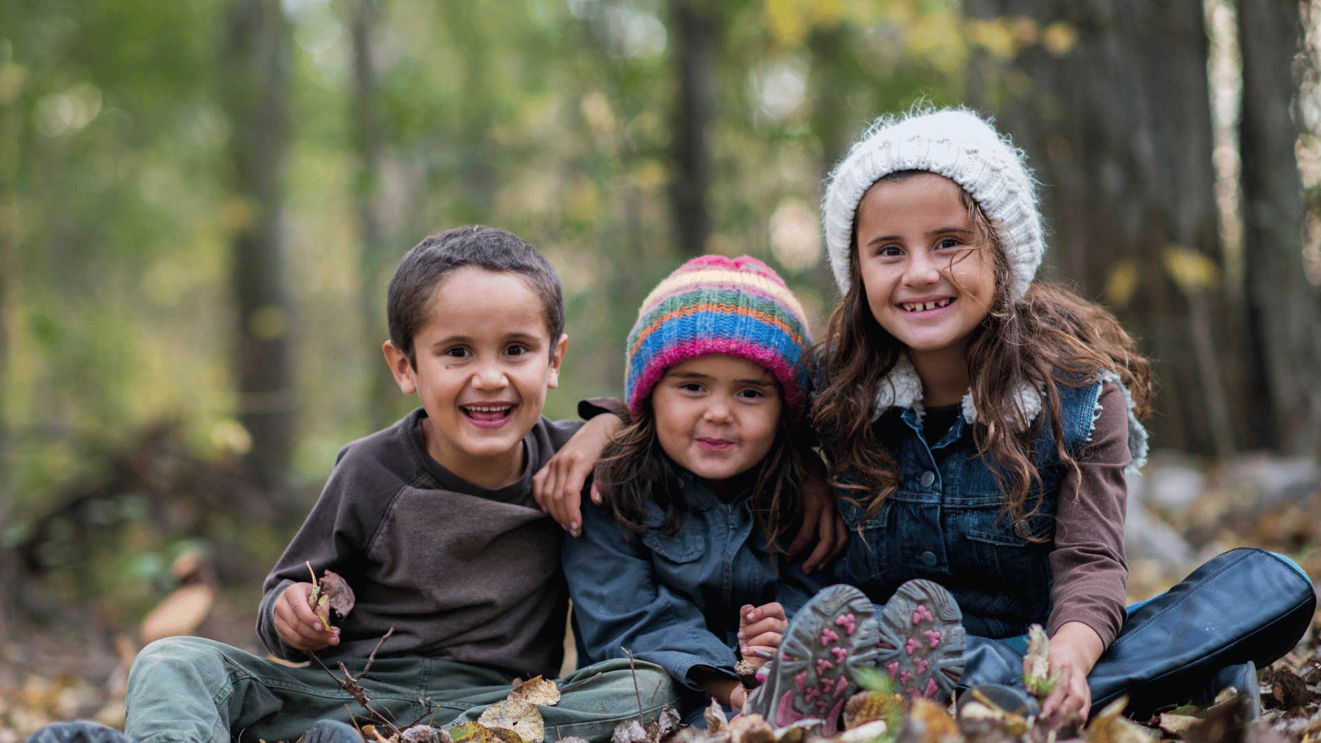 siblings smiling together