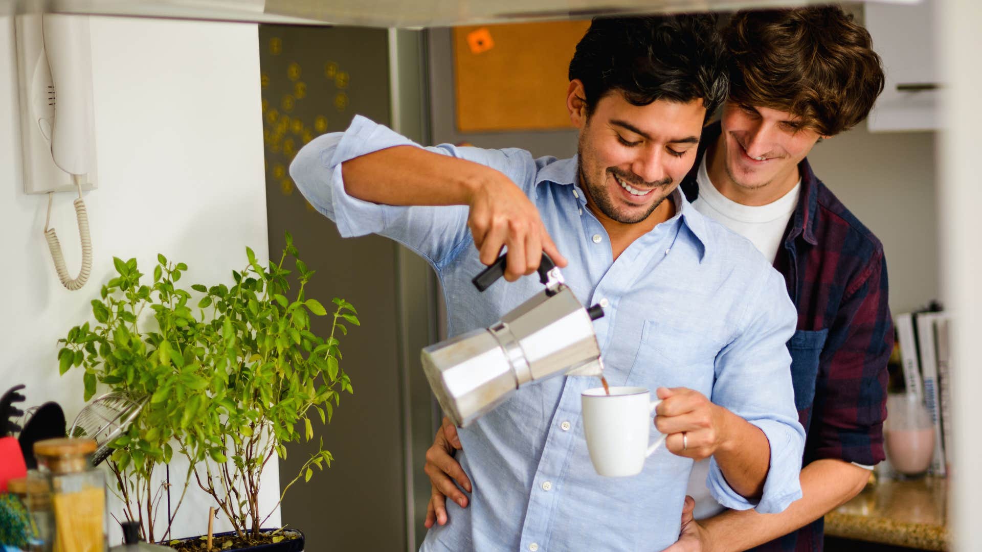 men making high quality coffee at home