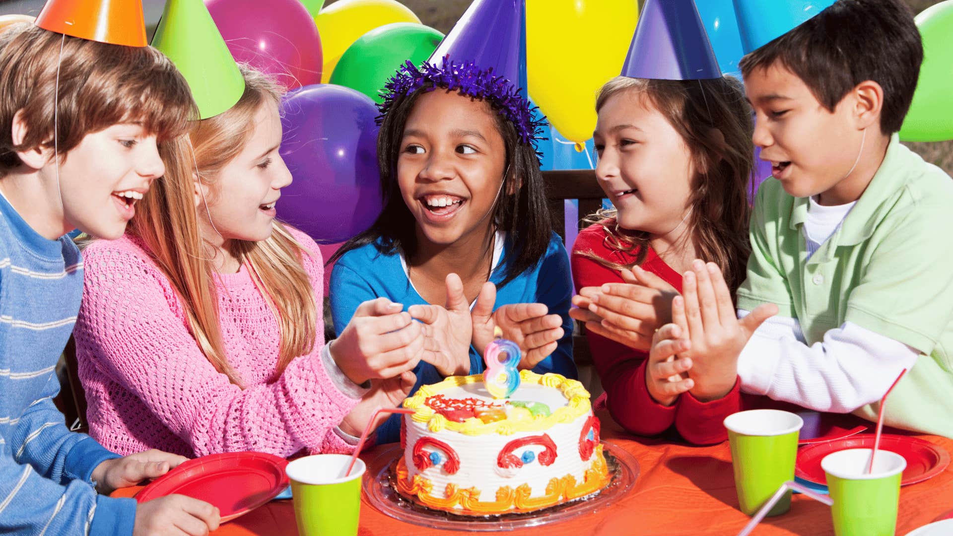 kids at a birthday party