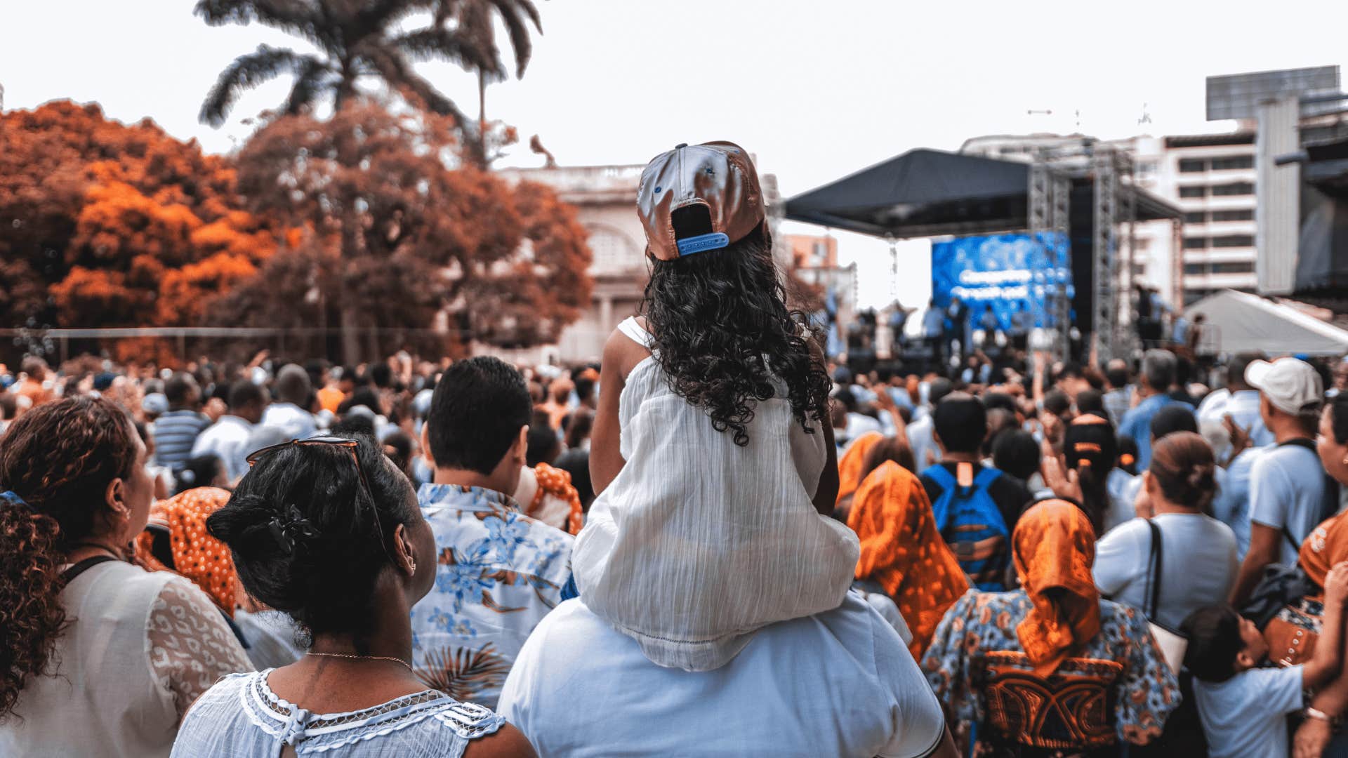 family at a concert