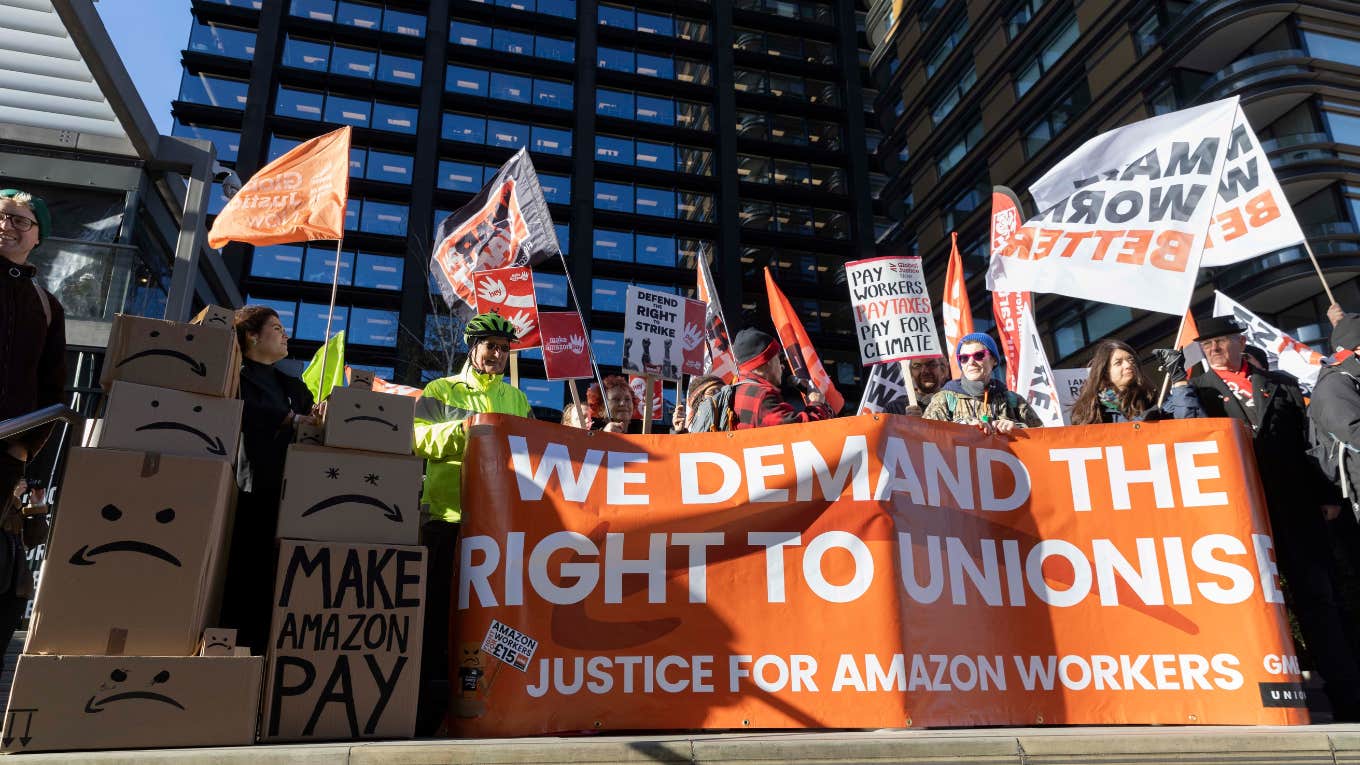 Amazon workers striking