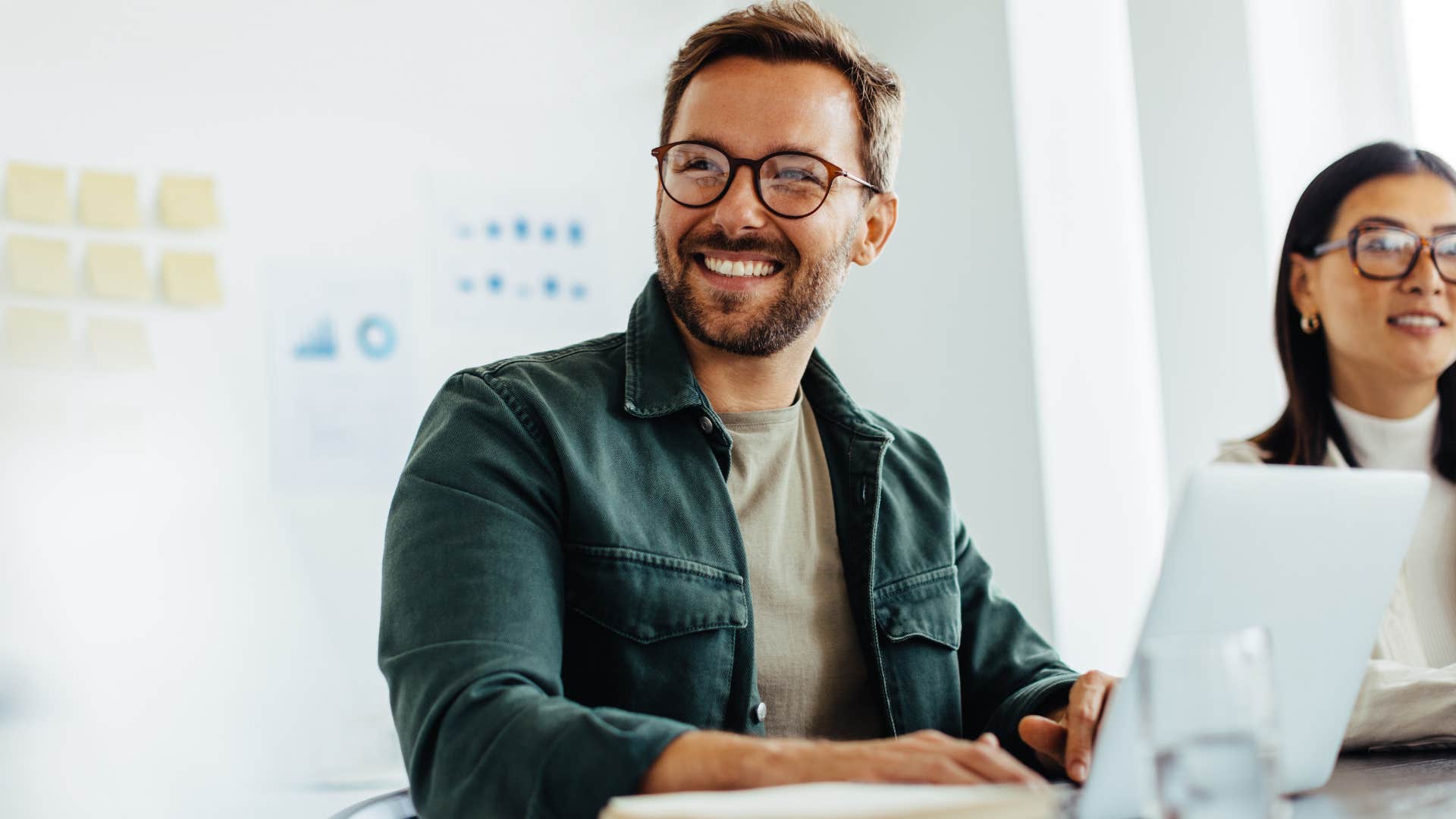 Professional man making himself a priority with healthy boundaries