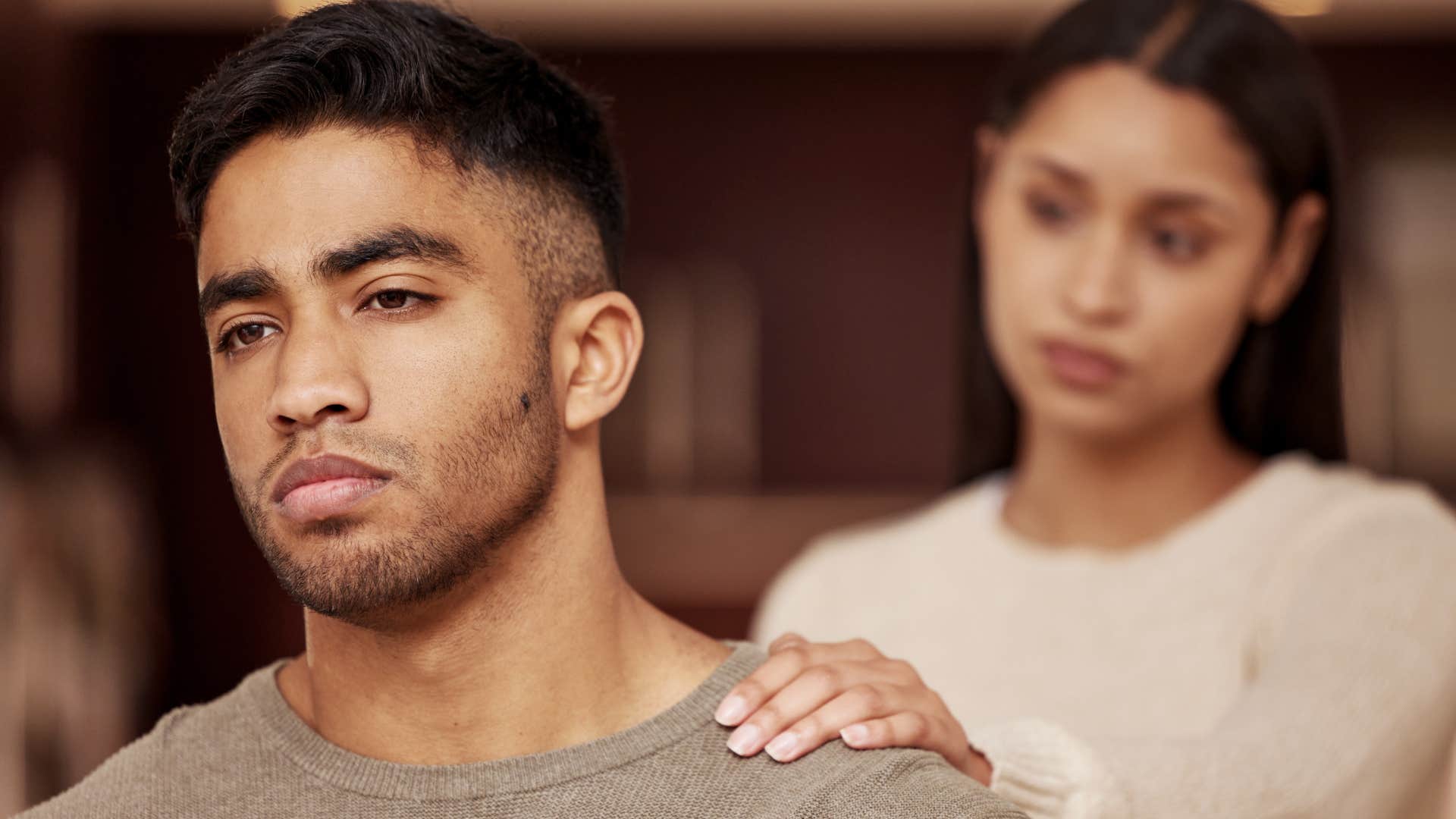 woman telling narcissist he needs a reality check