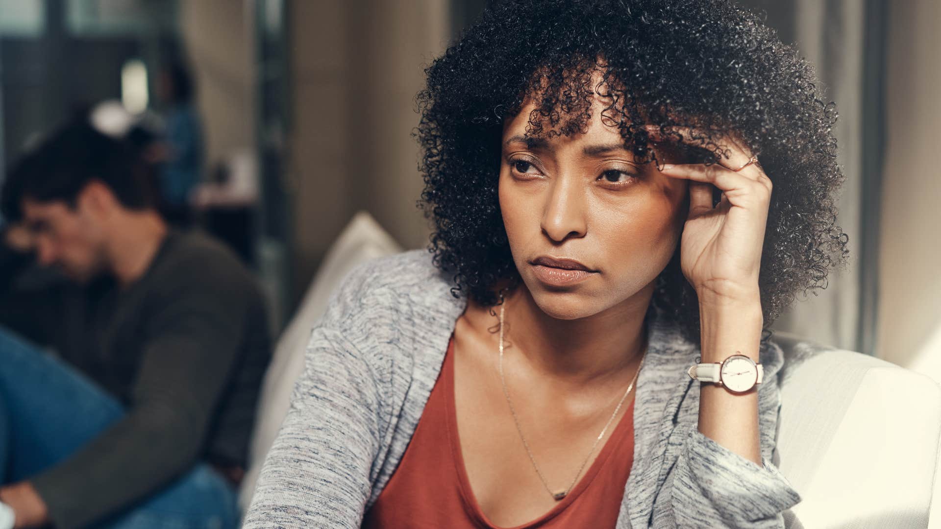 woman telling narcissist the world doesn't revolve around him