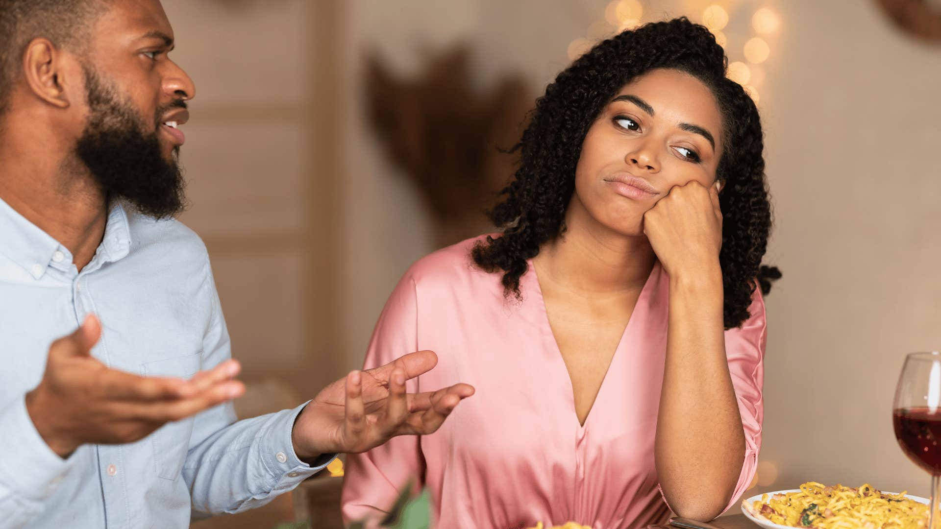 Couple caught in the annoying conversations about past mistakes again