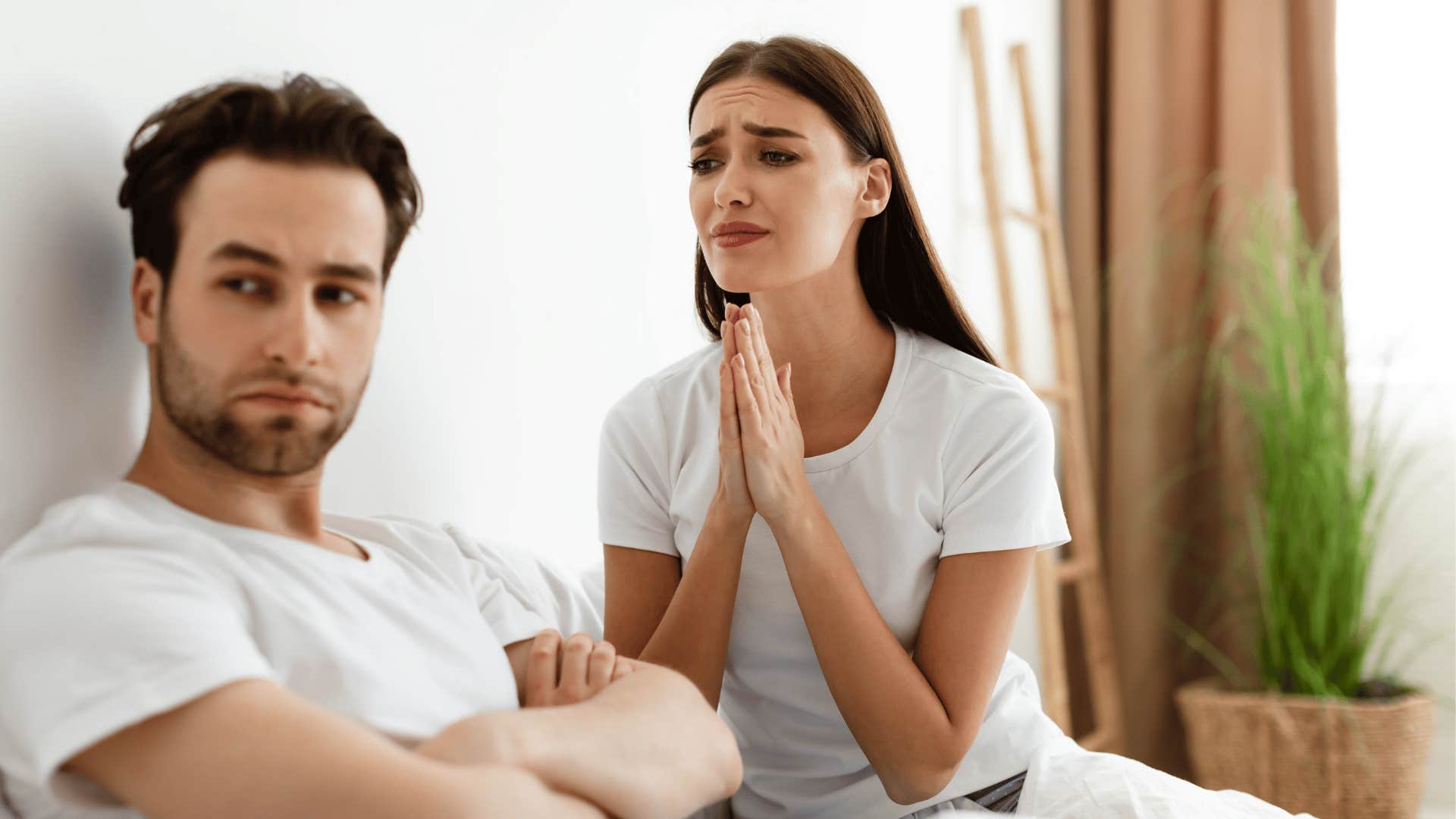 couple demonstrates negative reassurance seeking behavior with pleading and ignoring