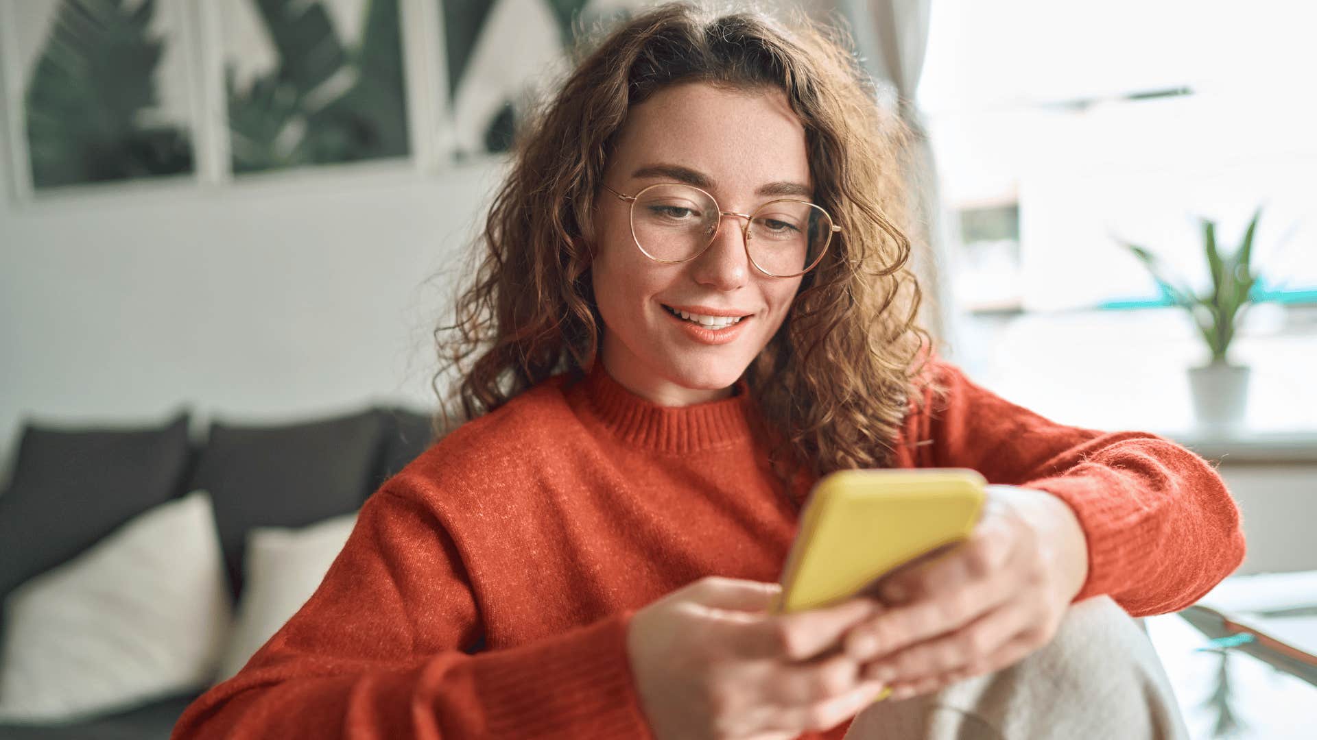 Gen Z woman not worried about technology