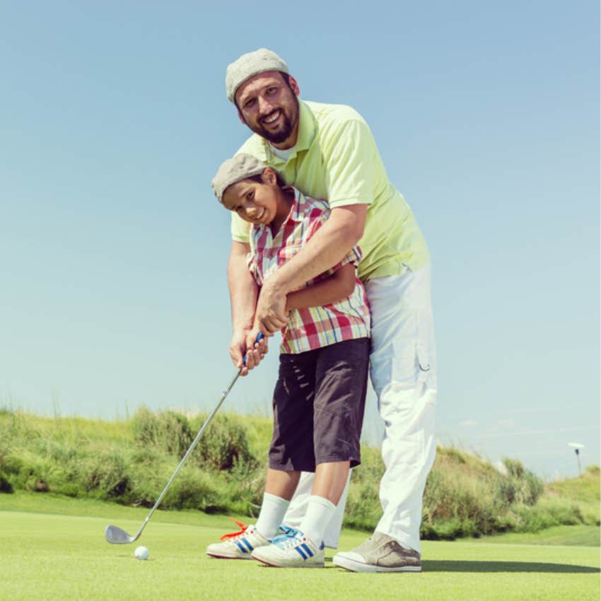 husband golfing more with son