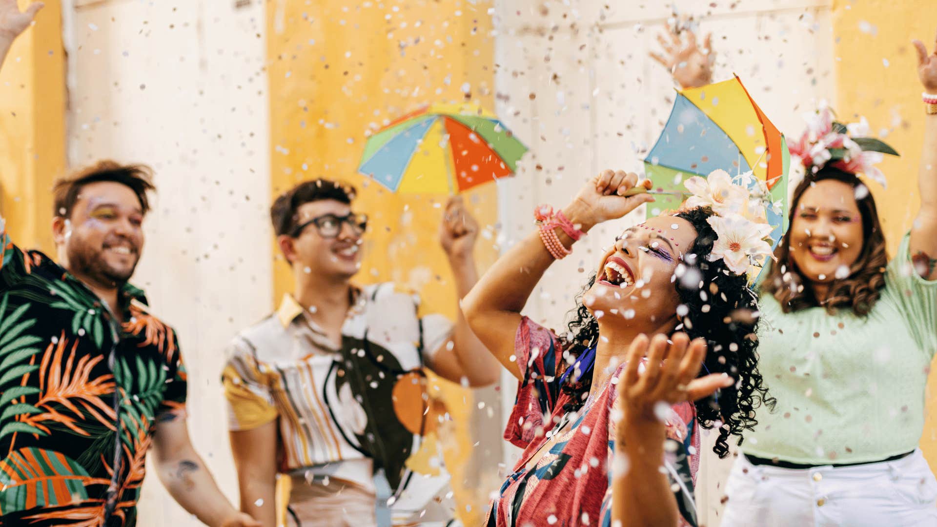 young adults celebrating other culture festival