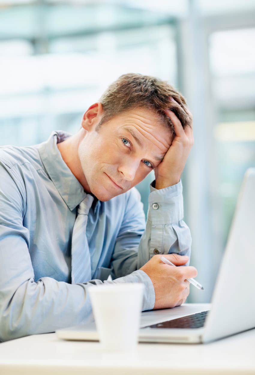 man worried about quitting his high-paying job because he doesn't want to be unemployed