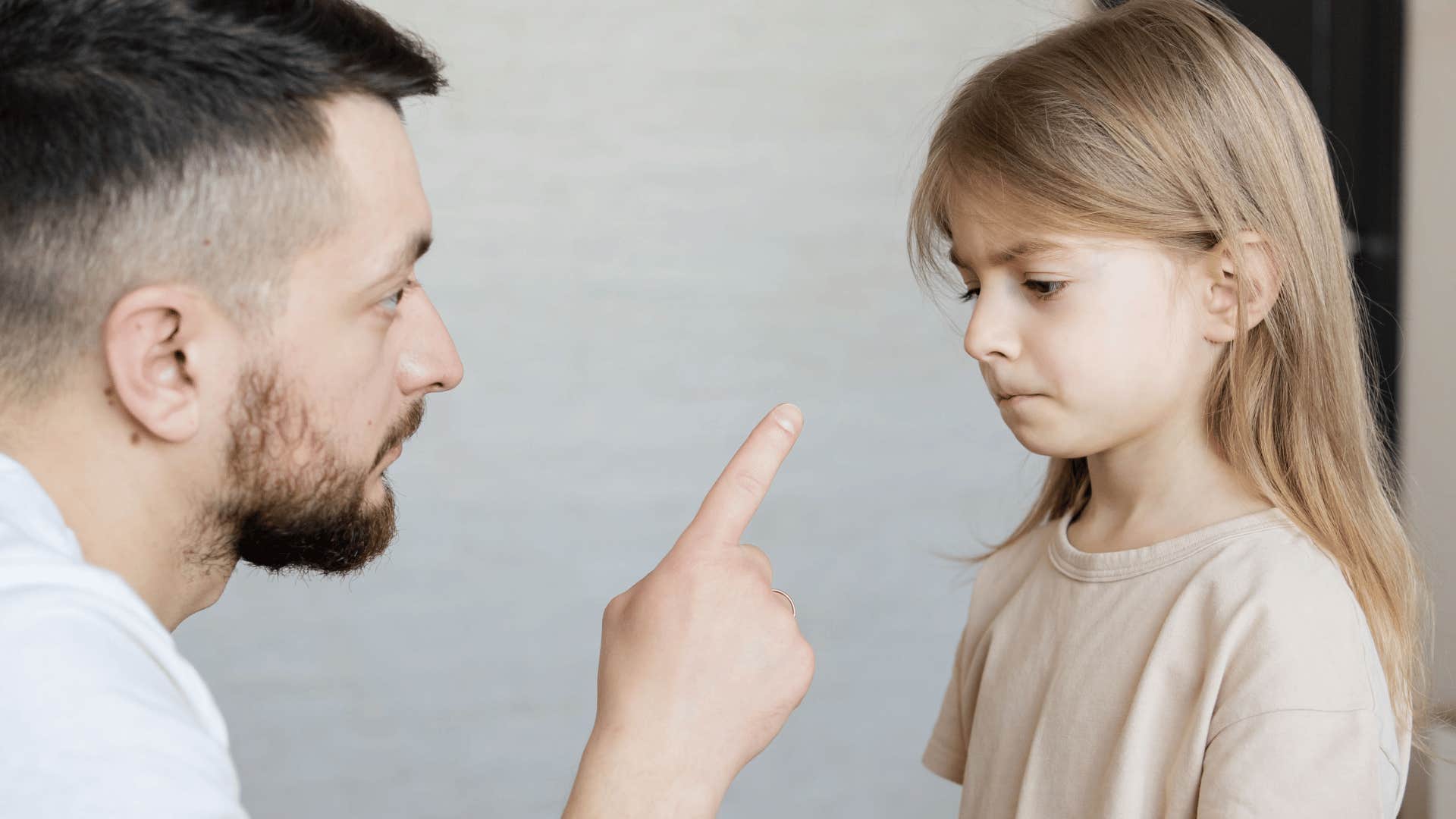 father yelling at daughter